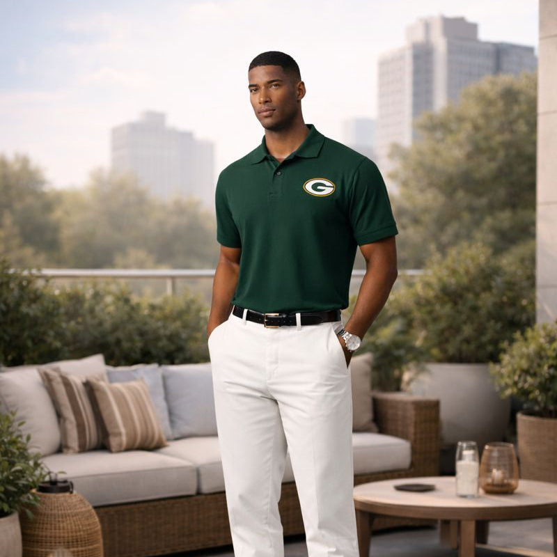 Mens Logo Casual Color Polo Short Sleeve Shirt